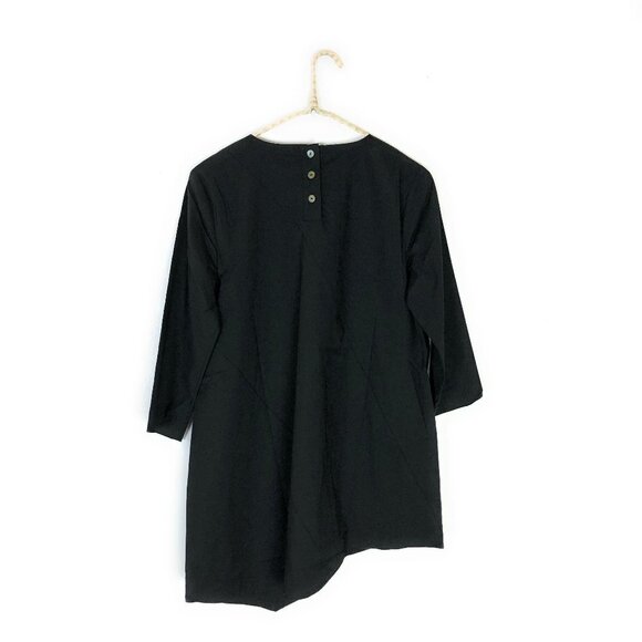 J Jill Black Asymmetrical Hem Tunic Top NWT Xsmall - Picture 4 of 4